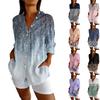 Womens Button Down Shirts Cotton Linen Long Sleeve Dress Shirts Casual Summer Tops Work Blouses
