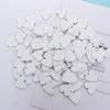 100pcs/set Chip DIY Crafts Art Collection Scrapbooking Heart Ornament Embellishment Natural Wood