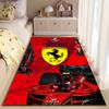 Спортивный ковер, Красный щит с логотипом Ferrari F1, Принт с несколькими машинами, Декор для гаража, Нескользящий коврик