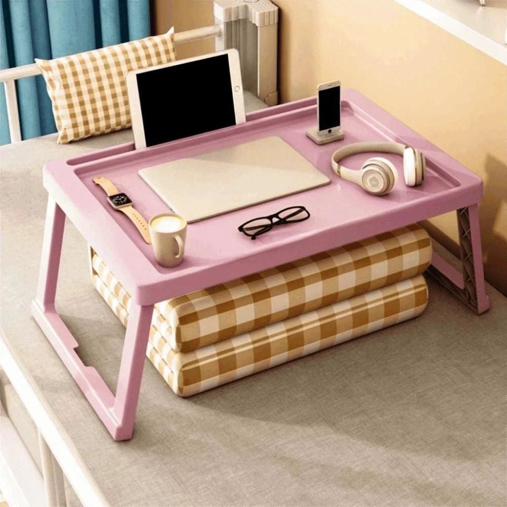 Non-slip Folding Bed Table Foldable Laptop Stand Simple Small Laptop Desk Dormitory Use