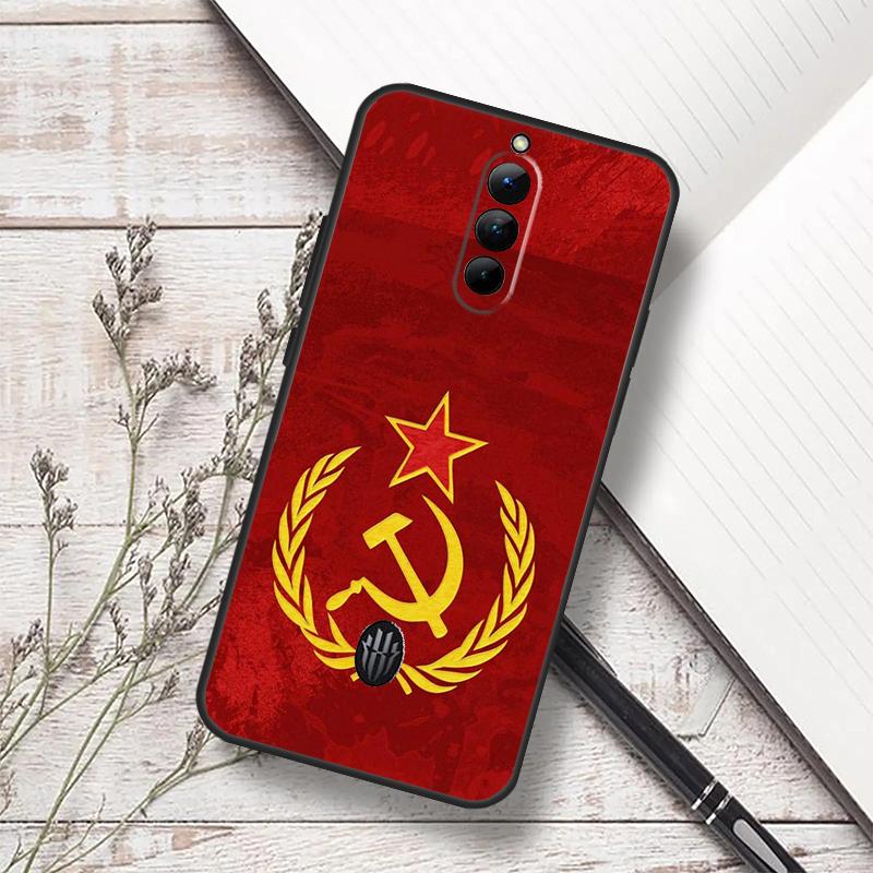 Red Soviet Union USSR Flag Case For ZTE Nubia Red Magic 10S 9S 8S 8 9 10 Pro Plus 6 7 6S 7S Pro RedMagic 10 Air Cover