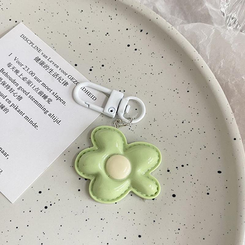 Colored Flower Keychain Heart Flower Bag Pendant Diy Accessories Candy Color Key Chains Decoration Jewelry