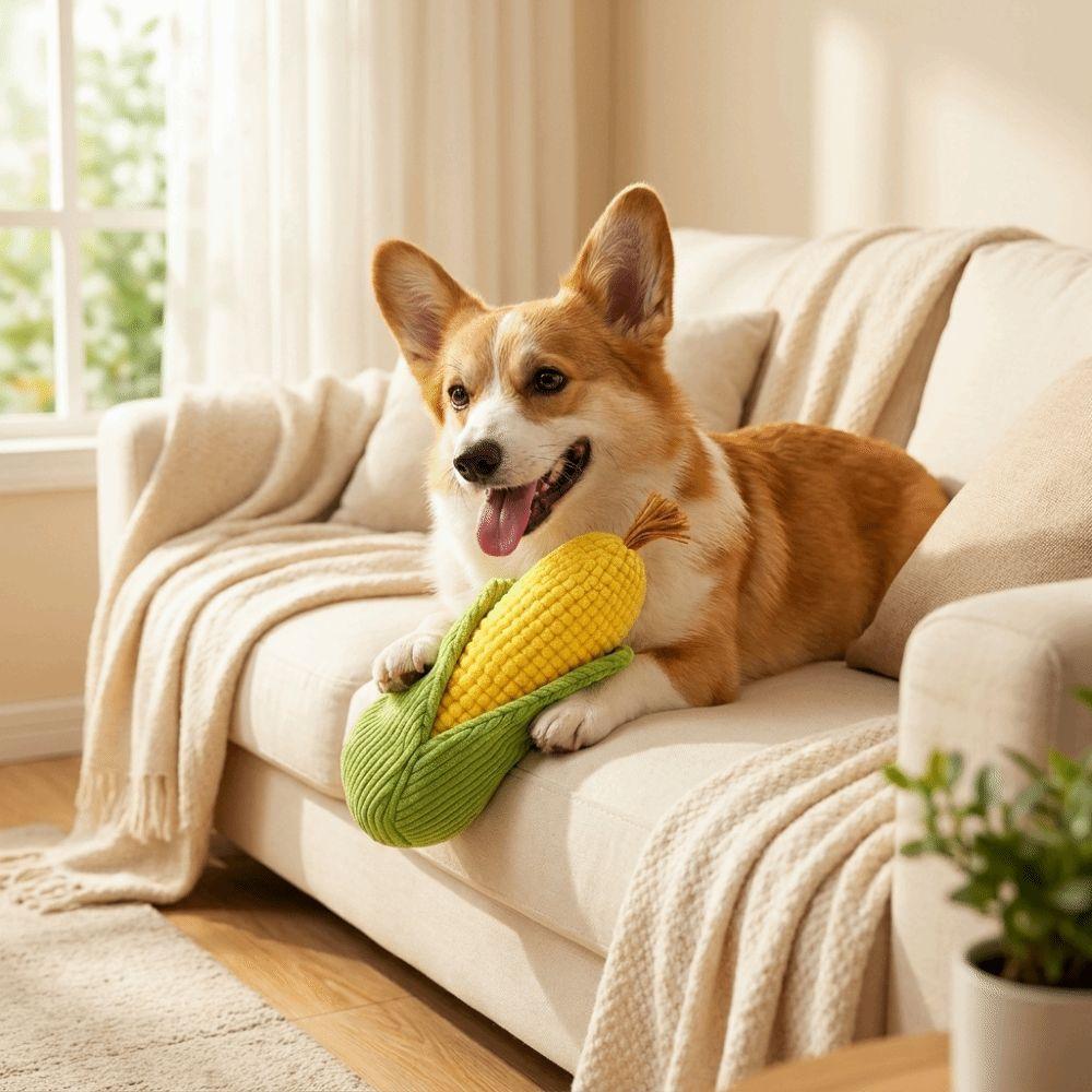 Bite-resistant Chew Squeak Toy Sounding Pet Training Toy Durable Dog Plush Chew Toy Teeth Cleaning