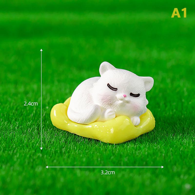 Миниатюрные фигурки животных, маленькая кошка, поделки из смолы, дом, микро-Сказочный сад, аксессуары «сделай сам», креативное украшение для дома, автомобиля