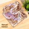 Ury 3D Wooden Puzzle Marble Run Set Track Device Mechanical Manual Model Science High Difficulty Maze Ball Assembly Toy