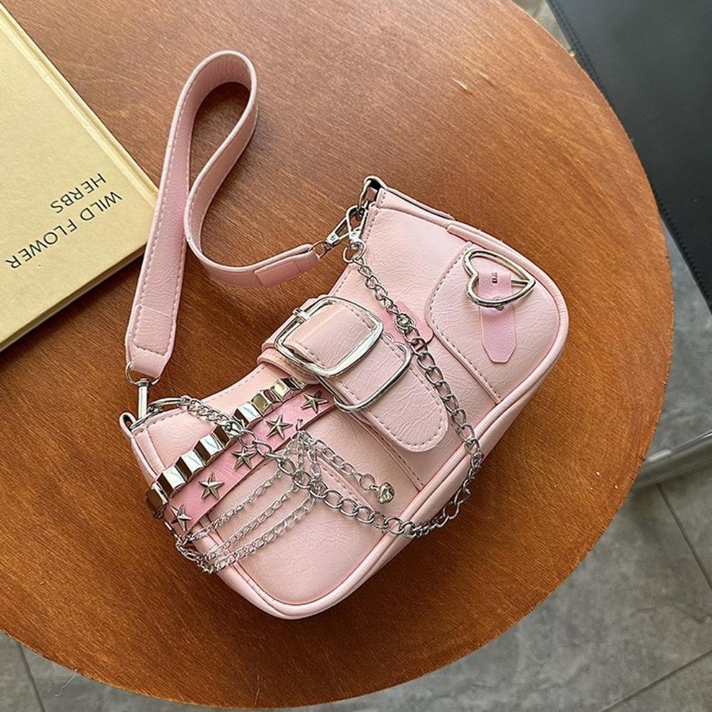 Панк Y2k сумка подмышкой Love Heart женская сумка симпатичная сумка через плечо уличная одежда