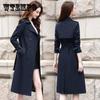 Lining Trench Coat Women's Mid-length Spring and Autumn Drape Coat Long Over-the-knee Coat For Women Overcoat