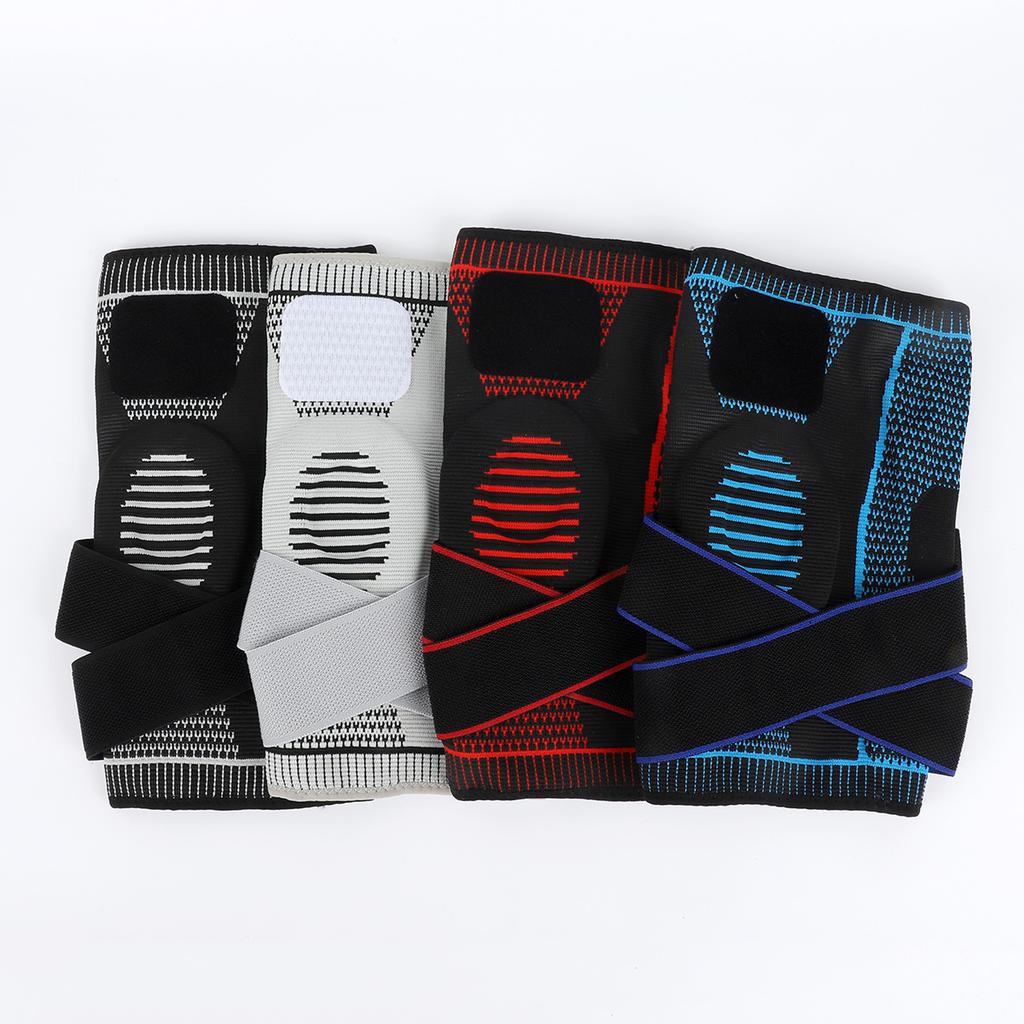 Одинарные наколенники!Спортивные силиконовые наколенники, наколенники для фитнеса и бега, короткие накладные ремни, наколенники для защиты мениска