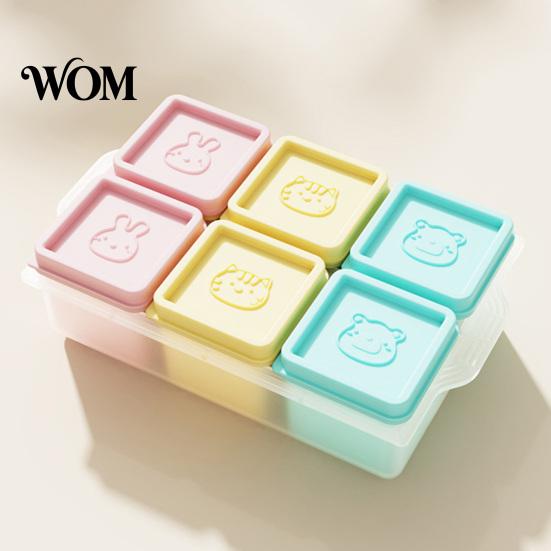 BPA Free Food Storage Grade Silicone Freezer Molds, Large Capacity 6 Compartments Meal Molds for Babies Prep Containers, Leak-proof Reusable