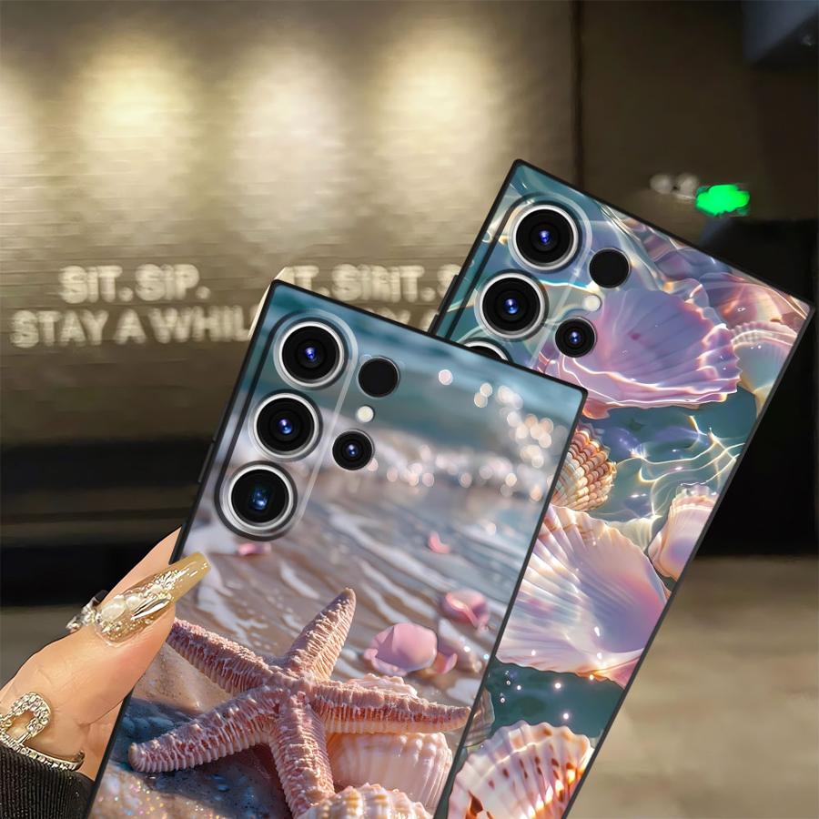 Чехол для телефона Funda для Samsung Galaxy S23 S24 Plus S10 S9 S20 S21 FE Note 20 Ultra 8 9 10 S25 Ultra с рисунком «Морской пейзаж»