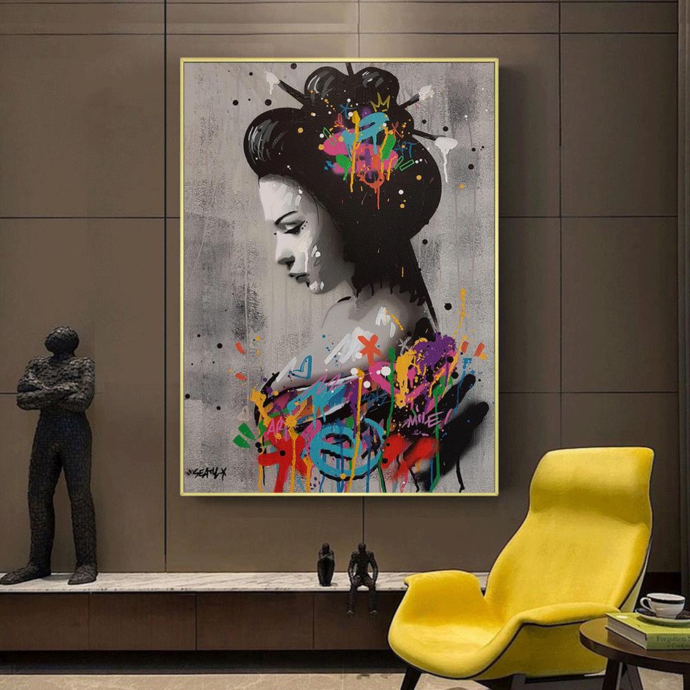 Скандинавский современный домашний декор, художественная живопись для девочек, картина для спальни, гостиной, украшения, холст, стены, креативные художественные постеры и принты