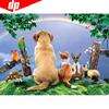 Diamond Painting Animal Watching Rainbow Rhinestone Mosaic Diamond Embroidery