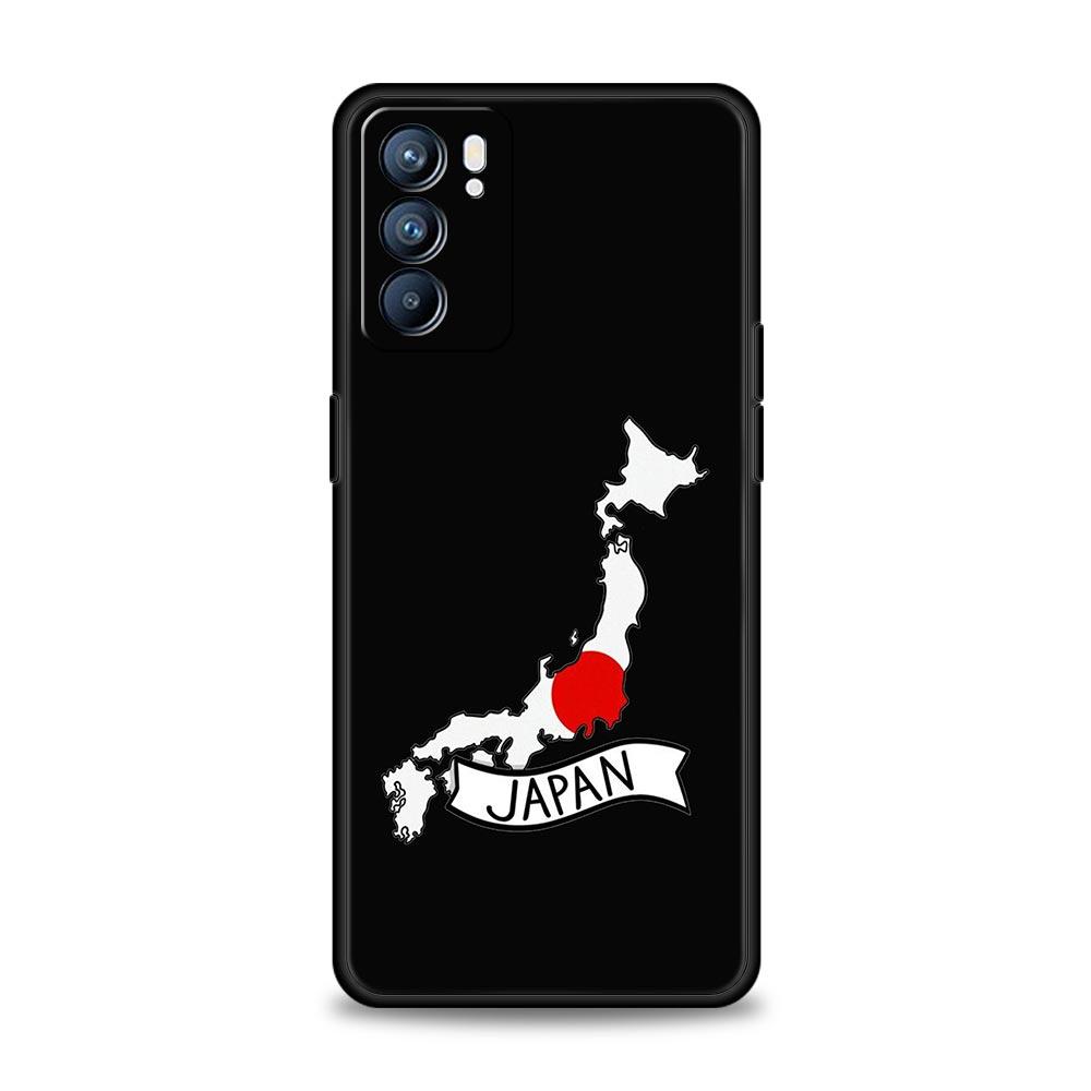 Чехол для телефона для Oppo Reno13 Reno12 Reno11 F Reno10 Pro A54 A53 A95 A76 A74 A57 A98 A80 A79 5G A78 4G Обложка Флаг Японии