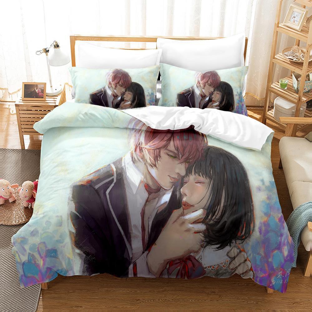 Game Diabolik Lovers Bedding Set Single Twin Full Queen King Size Bed Set Adult Kid Bedroom Duvetcover Sets Anime Bed Sheet Set