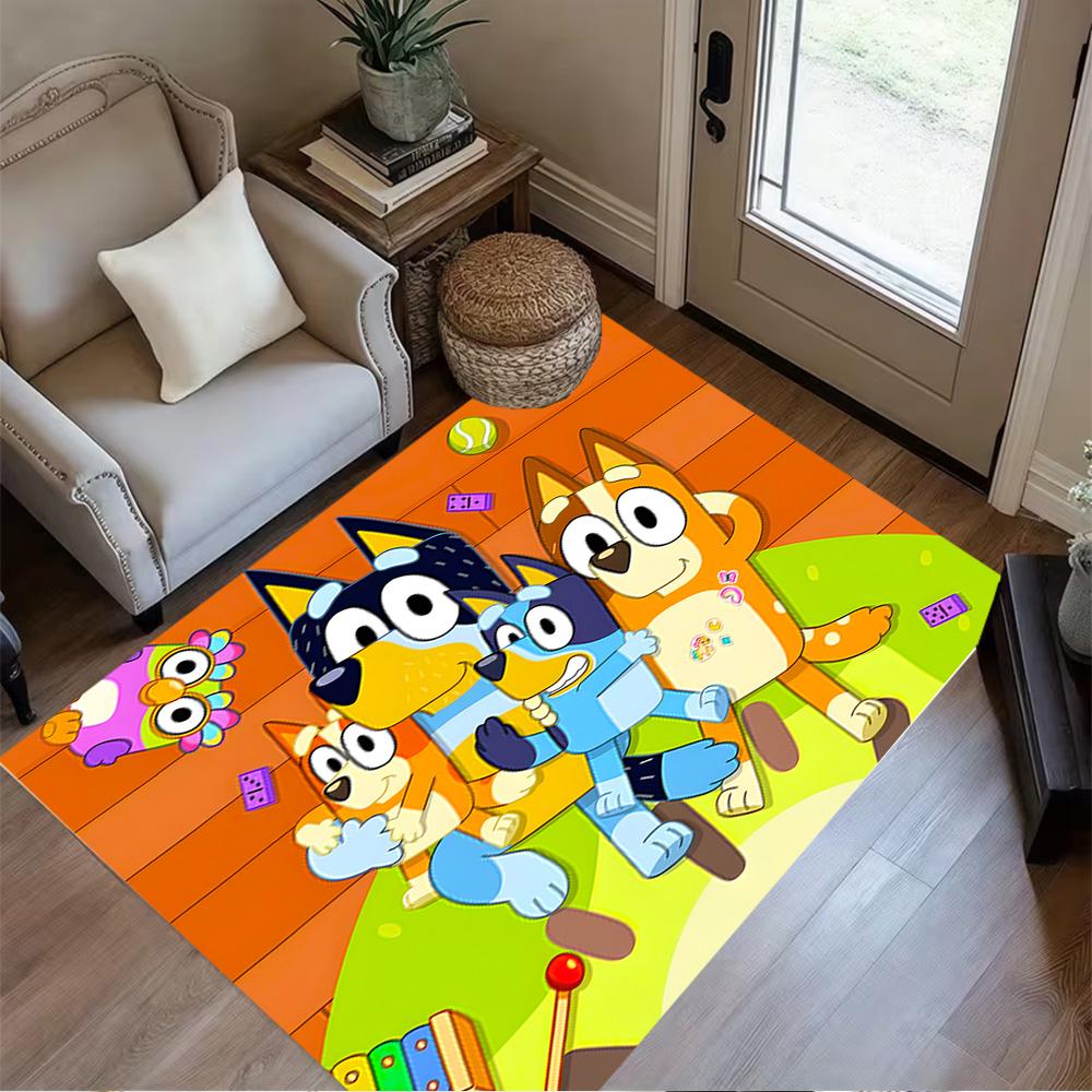 Bluey's Colorful Friends Carpet Perfect for Dormitory Decorate room Outdoor Kitchen Antislip Carpet Office home decor Perfect Gift for Friends & Famil