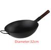 Чугунная сковорода Wok Home без покрытия с ручным антипригарным покрытием, круглое дно, индукционная плита, газовая плита, сковорода Wok, антипригарная сковорода для готовки