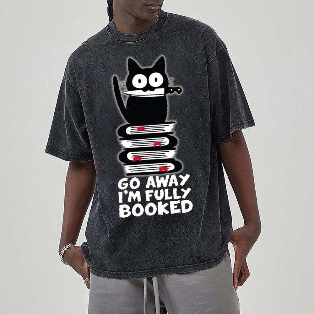 Летняя распродажа, женская футболка с принтом «Черная кошка» из выстиранного денима, хлопковая свободная футболка с коротким рукавом, студенческий топ высокого качества, милый