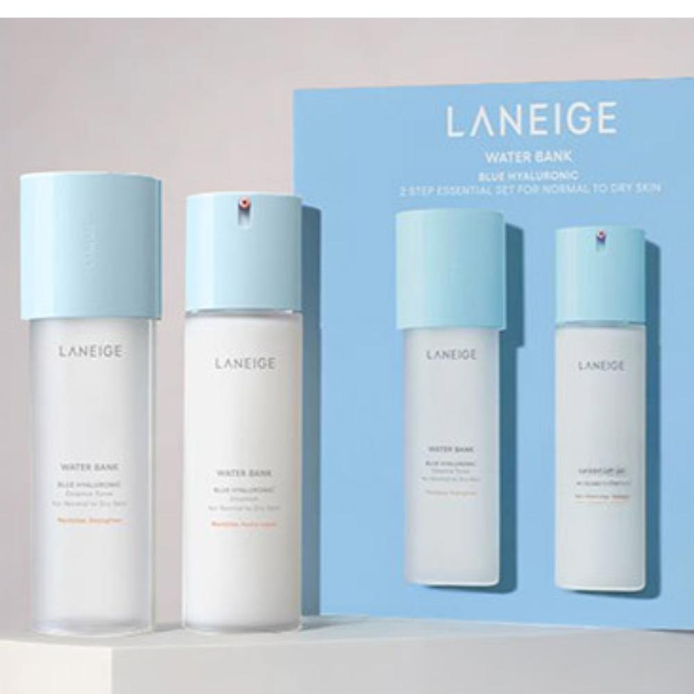 LANEIGE Water Bank Blue Hyaluronic Basic 2-Step Set for Normal To Dry Skin (Toner 160ml + Emulsion 120ml)