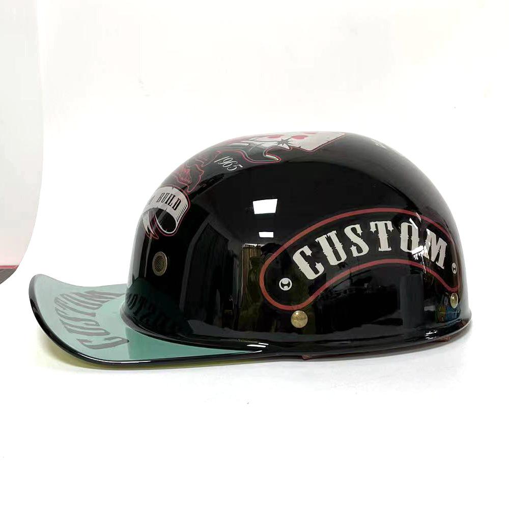 Полушлем для взрослых в стиле ретро с электроприводом, дизайн Street Fighter, легкий, серый, для мужчин и женщин.