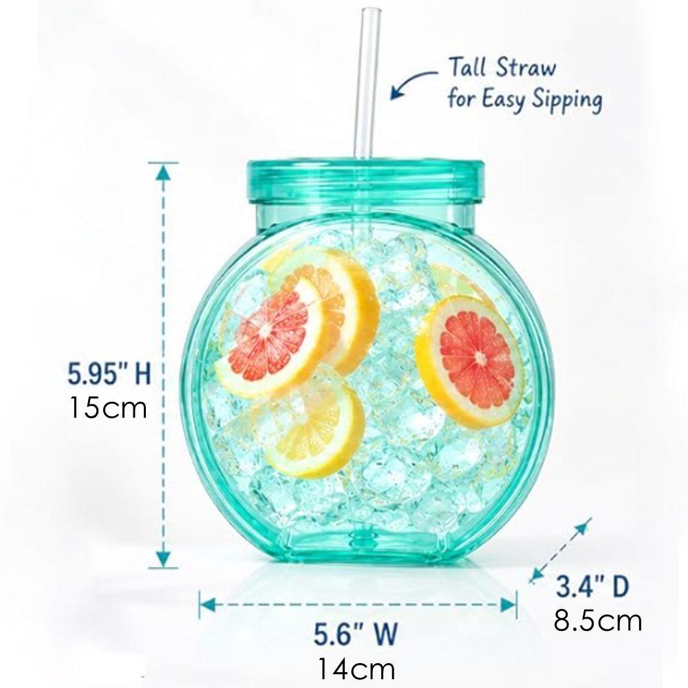 With Lid Plastic Fish Bowl Cup Translucent Green Drinking Purse Bottle  Parties Centerpieces