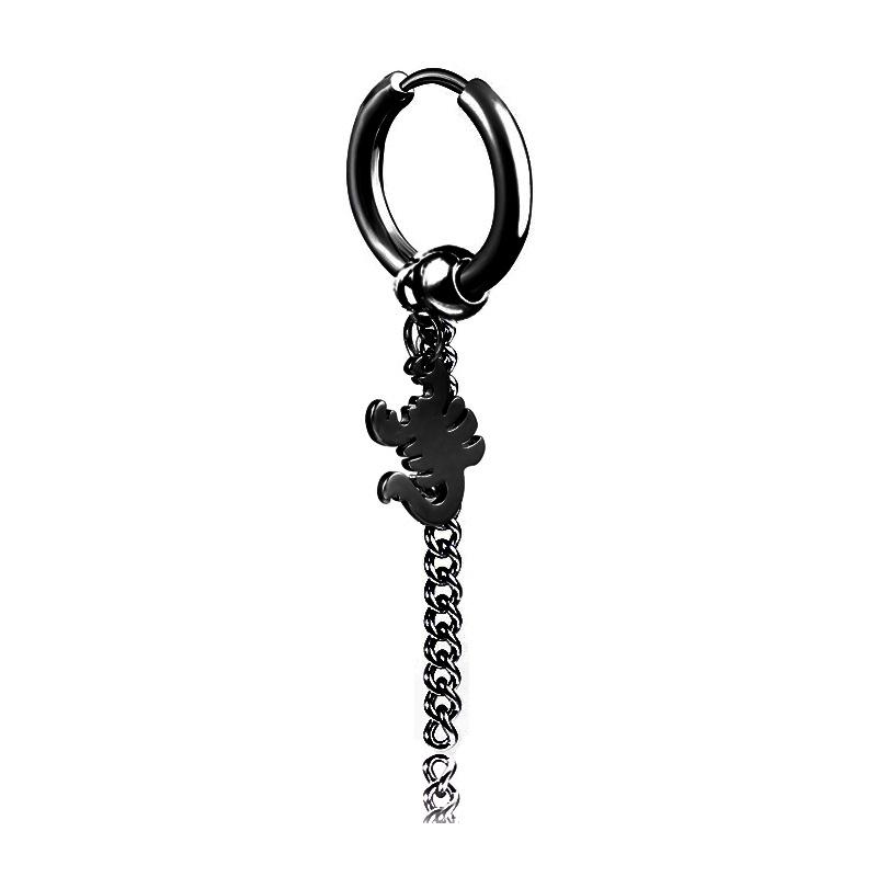 Модные модные мужские серьги-цепочки-кольца, популярные ювелирные аксессуары, новые подвески для женщин, серьги из нержавеющей стали, гот, хип-хоп, панк