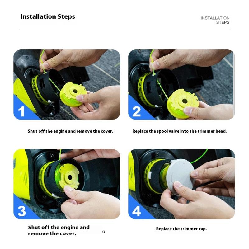 Замена шпули для триммера Ryobi Rac143 36V 20 футов Автоподача Аккумуляторная катушка с леской для сорняков