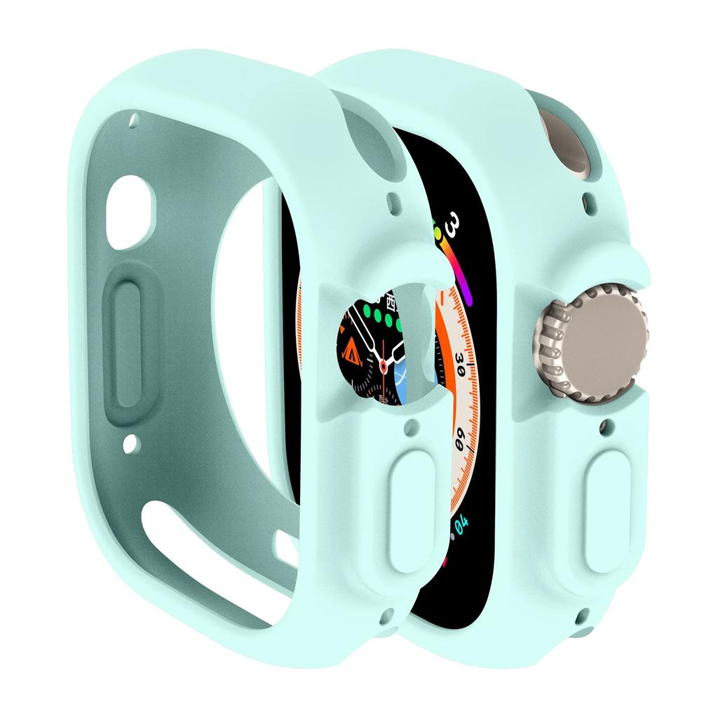 Мягкий силиконовый чехол для Apple Watch 9 8 Ultra 49 мм 45 мм Защитная крышка Для iWatch серии 7 6 5 4 SE 40 44 41 мм Бампер