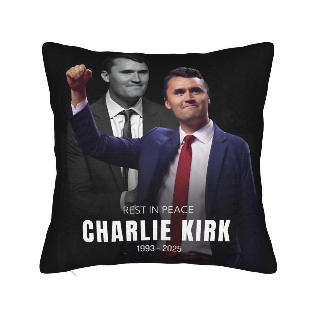 Charlie Kirk Miner Pillow Case  Comfy Pillow Cover For Sofa Car Home Decor Funny Cushion Cover