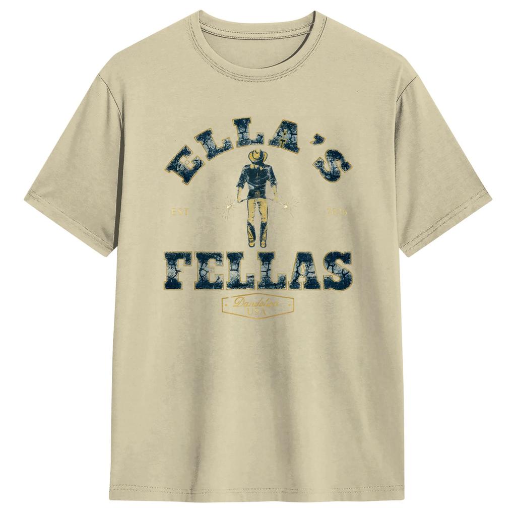 Ella Fellas Club T Shirt Unisexs Vintage TShirts Beach Crew Neck Harajuku Tee Shirt Hot Sale Oversized Tops