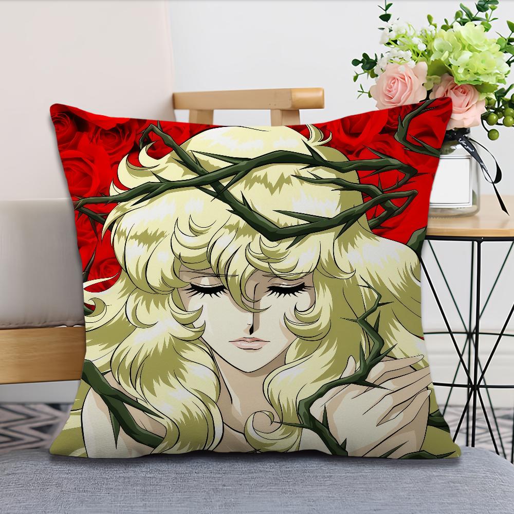 Manga Anime L-Lady O-Oscar Soft Pillow Case For Sofa Living Room Home Office Decor Protective Covers The R-Rose Of V-Versailles