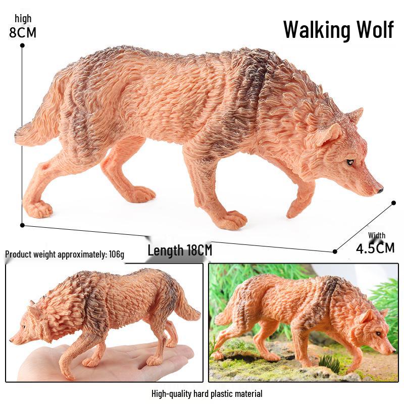 Kids' Wild Animal Figures: Lion, Tiger, Cow, Goat, Rhino, Horse, Leopard, Elephant - Plastic Educational Toys