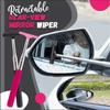 Stainless Steel Car Rearview Mirror Wiper Rubber Glass Rain Cleaning Tool Rainy Cleaning Supplies
