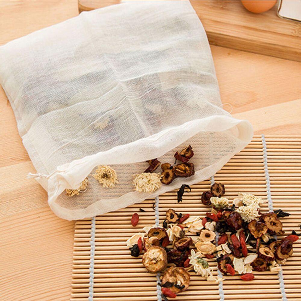 1/3/5PCS Reusable Tea Coffee Slag Bags Strainer Mesh Wine Strainer Cotton Filter Bag Nut Milk