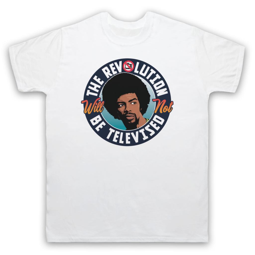 GIL SCOTT HERON Отец Черного Рэпа Европейский и Американский Поп Молодежный Энергичный Повседневный Футболка с Круглым Вырезом и Короткими Рукавами