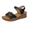 Fashion Women's Thick Bottom Wedge Sandals 2025 Summer Ankle Buckle Platform Sandals Woman Plus Size 43 Lightweight Non Slip Beach Shoes