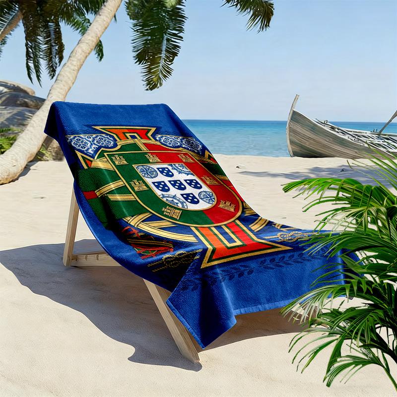 Royal Heraldry Ornate Symbols beach towel Outdoor camping Portable for travel quick-drying swim towel Outdoor pool towel swim Comfort beach towel