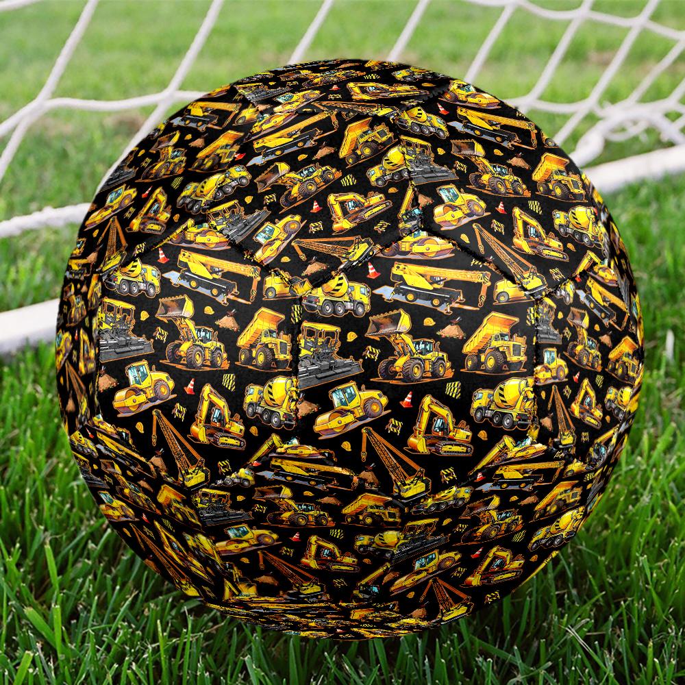 excavator Theme Size 5 Soccer Ball, Suitable for Both Indoor and Outdoor Matches, a Gift Suitable for Everyone.