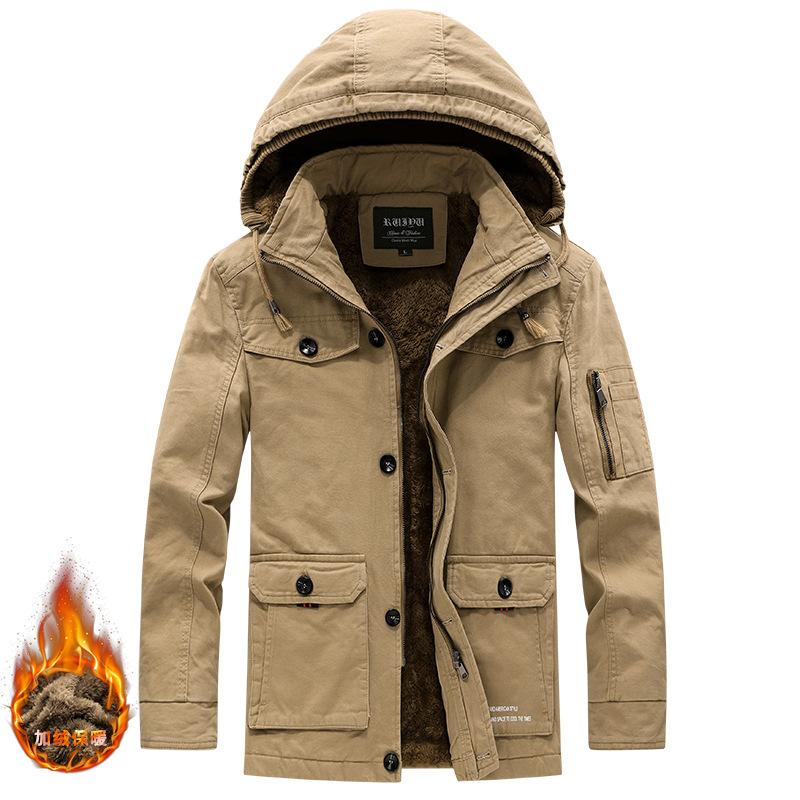 Зимняя куртка Мужская хлопковая повседневная ветровка средней длины средней длины