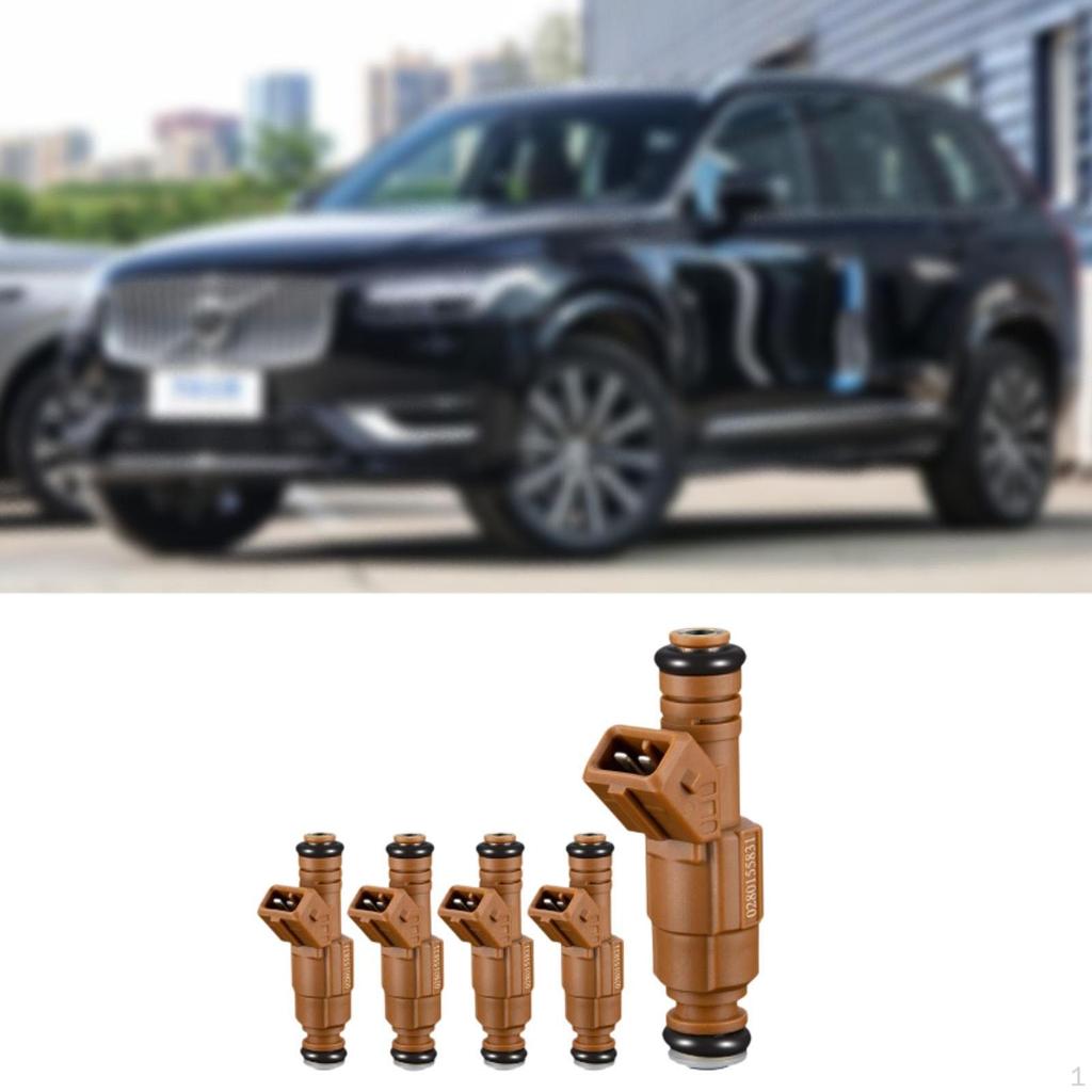 5 шт. Топливный инжектор 0280155831 металлический для Volvo V70 2004 L5 2.5L 2.5T Awd