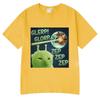 Glerp Glorp Funny Alien Cat Italian Brainrot Meme T-shirt Men Women Graphic Print T Shirts Summer Cotton Short Sleeve T-shirt