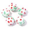 5pcs/lot Cute Strawberry Glass Beads Fruit Lampwork Loose Spacer Beads For Jewerly Making Handmade Bracelet Earrings Accessories