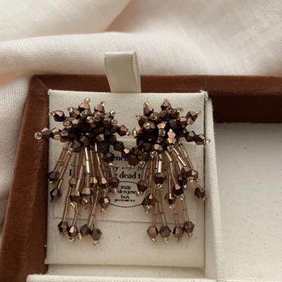 Натуральные Серьги-подвески из бусин ручной работы Серьги Фейерверк Расцвет Ретро Легкая Роскошь Искусство Изысканная Элегантность Благородная Мода Универсальные