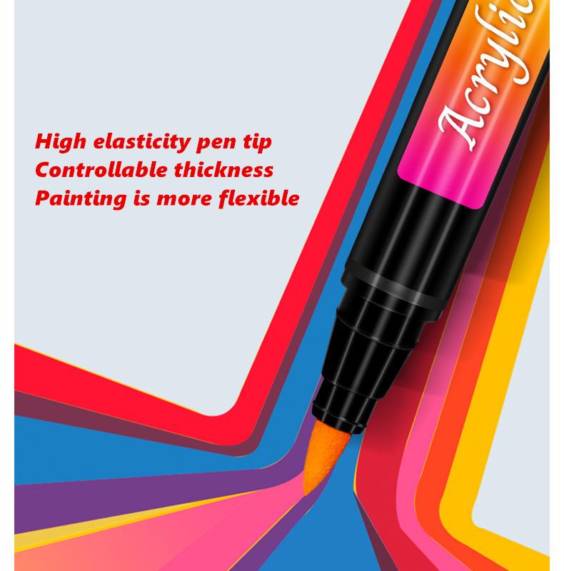 Набор мягких акриловых маркеров, цветная гуашь Gou Xianbi, керамическая модель gooka, ручка для граффити