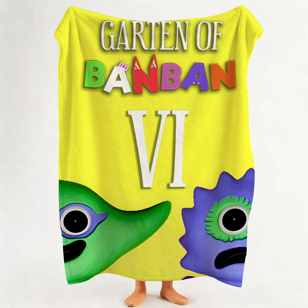 Game G Garten of B Banban Throw Flannel Throw Blanket Suitable for Sofa Living Room Bedroom