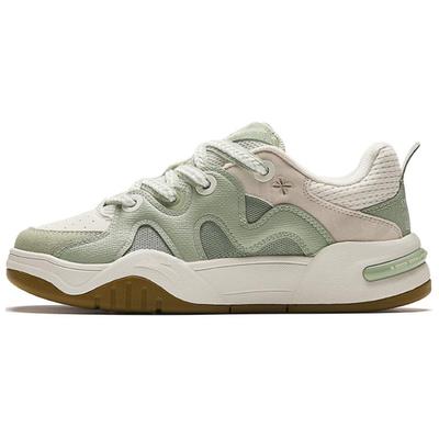 Удобные нескользящие износостойкие легкие низкие кроссовки для скейтбординга женские кроссовки белые зеленые 122428061-4