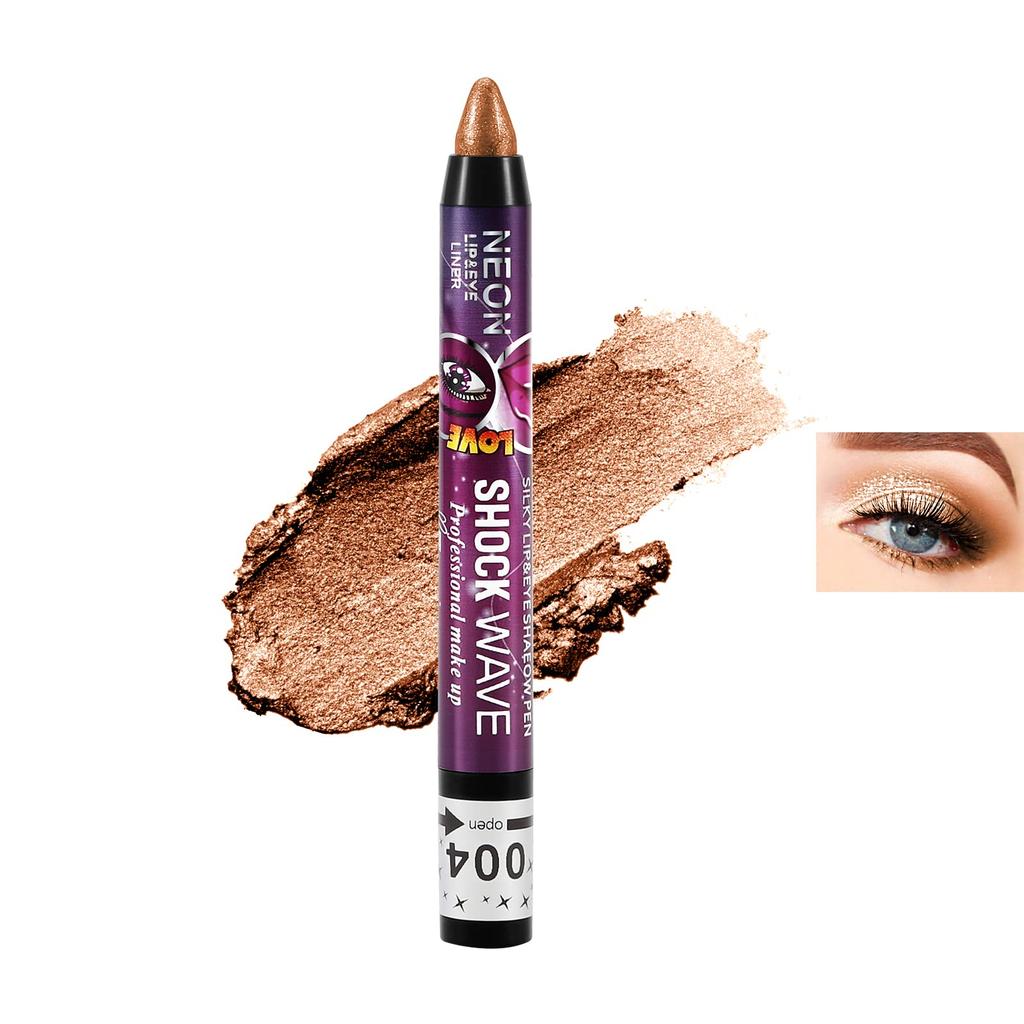 Boobeen Eyeshadow Lip Color Cream Shimmer Smooth Eyeshadow Bright Eyeshadow Primer Eyeshadow Makeup Stick 2-in-1 & Crayon, Pencil, Base, Smudge-Proof