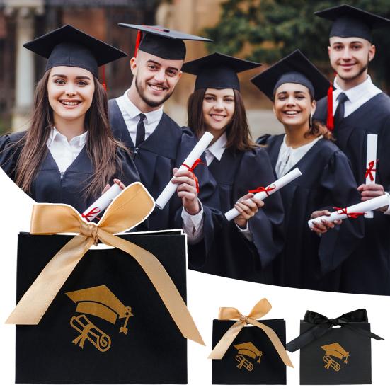 Yousheng 10 шт. Подарочная коробка в виде выпускной шляпы Выпуск 2025 Поздравляем выпускника Конфетная коробка для выпускного вечера в колледже, старшей и средней школе