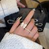 Дизайн с бабочкой Открытое кольцо Женское Холодный стиль Продвинутый Модный Крутой Блестящий Алмазный Светлая Роскошь Персонализированное Указательный палец