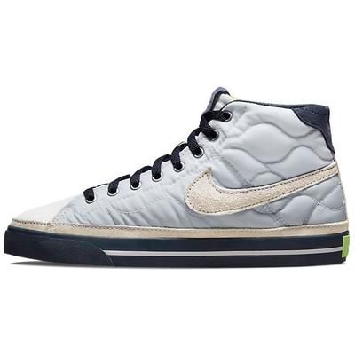 Court Legacy Mid Нескользящие Прочные Высокие Кеды для Скейтбординга Женские Кроссовки Синие Белые DO2340-914
