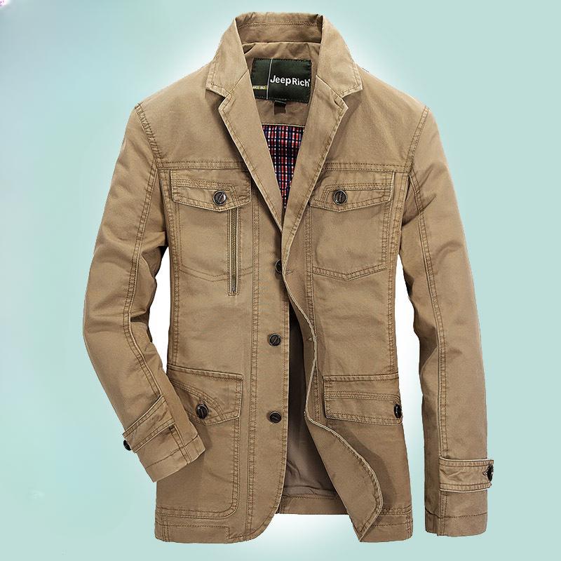 Men's Pure Cotton Small Suit Men's Casual Suit Collar Loose Men's Washed Jacket